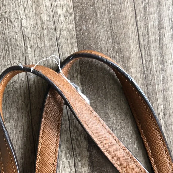 Michael Michael Kors Logo Print Shoulder Bag Creme and Brown - Picture 6 of 13